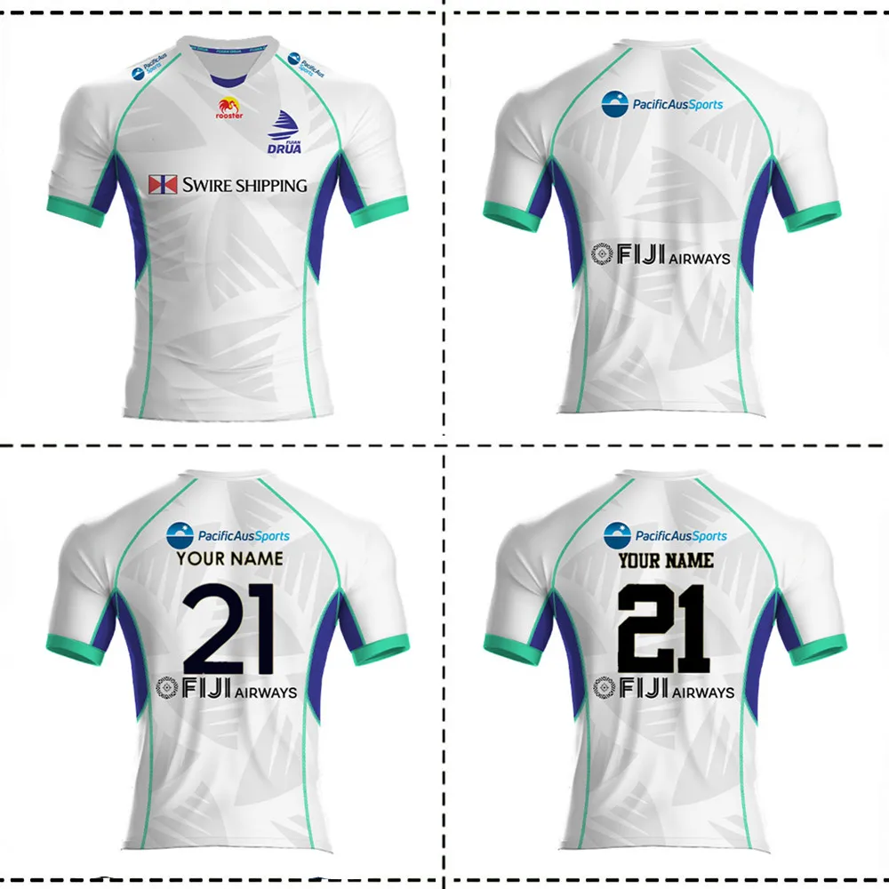 

2022 Fiji Drua Away Rugby Jersey Shirt 2022/23 FIJI DRUA ALTERNATE RUGBY TRAINING JERSEY size S---5XL