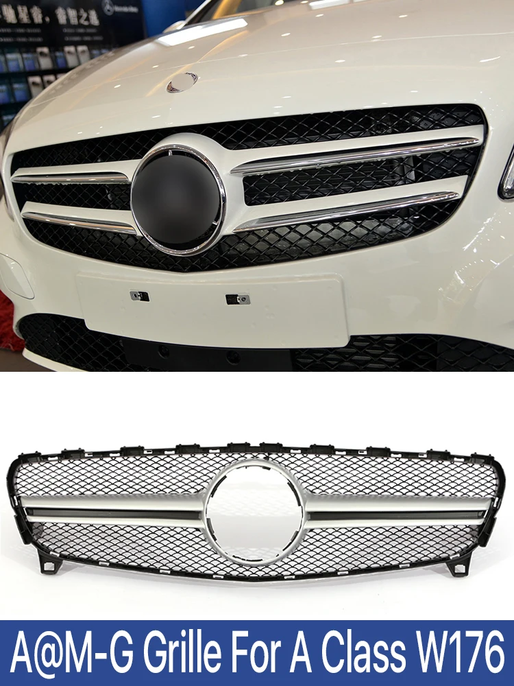 

Серебристо-черный передний бампер для Mercedes Benz A Class W176 A35 A180 A200 A250 A260 2013-2015 2016-2018