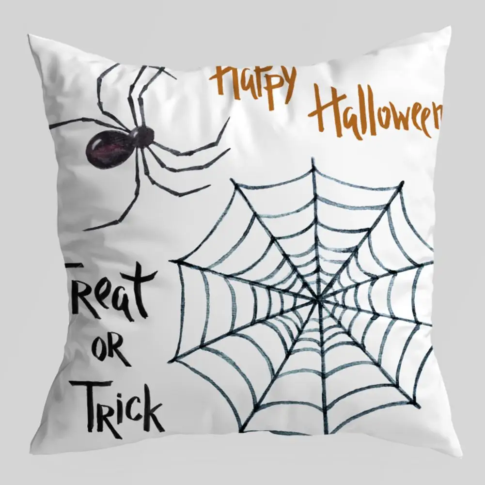 

Bat Themed Pillowcase Festive Halloween Pillow Covers Spooky Pumpkin Bat Ghost Patterns for Home Decoration Party Gifts Durable