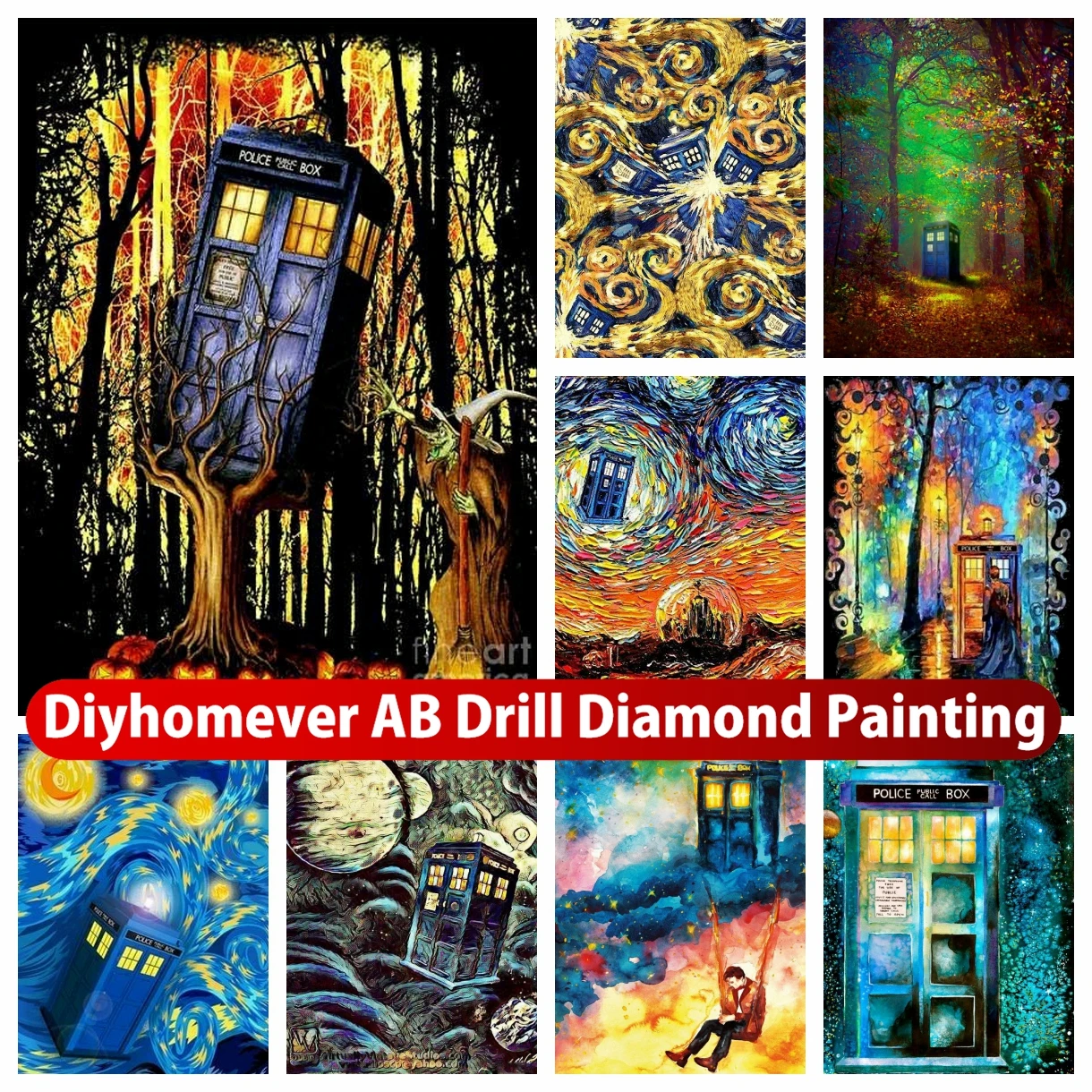 

5D DIY AB Diamond Painting Doctor Van Gogh Starry Night Embroidery Handmade Cross Stitch Mosaic Handicraft Home Decor Gift