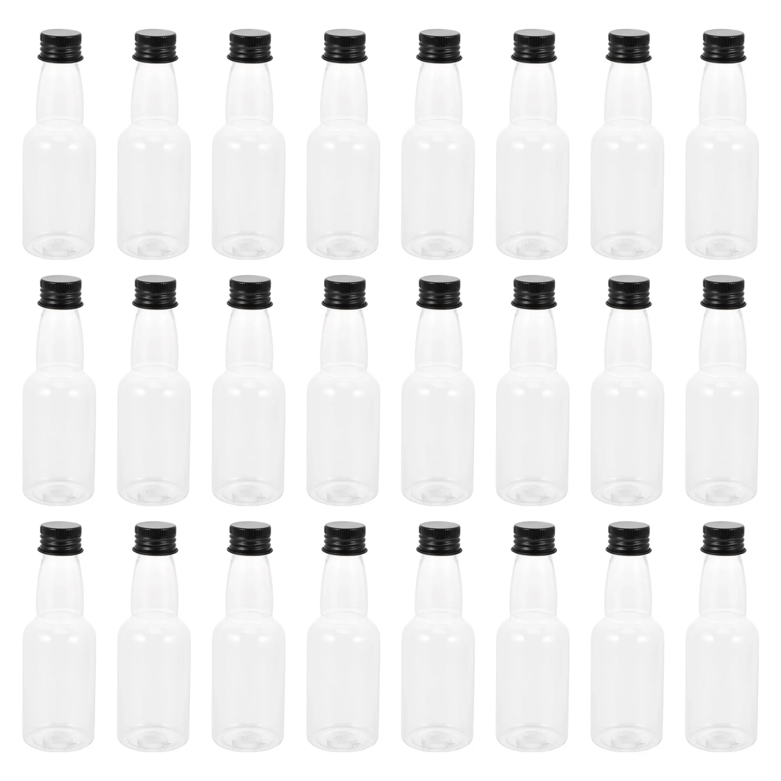 

Bottles Bottle Juicemini Reusable Beverage Emptycontainersclearcaps Sampleportable Round Miniature Saucevinegar Drinking Bulk