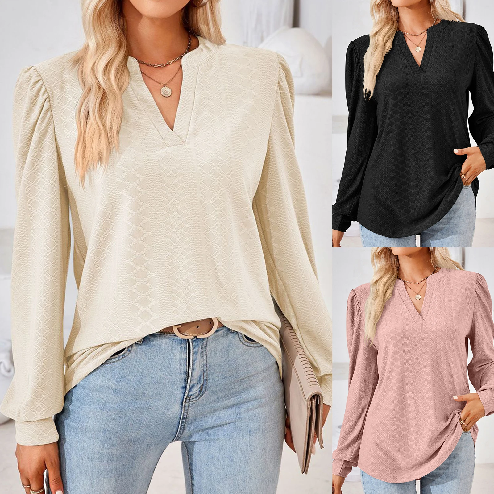 

T-shirt Lady Summer Simple Cotton V Neck Women 2023 Summer Blouse Lantern Sleeve T-shirt Cotton Casual Tshirt Lady Mujer Camiset