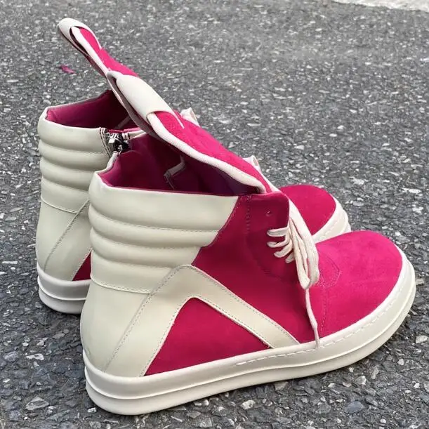 

Geobasket Sneaker Fuschia & Milk Suedes High Top Sneaker Shoes Platform Casual Boots Trainer