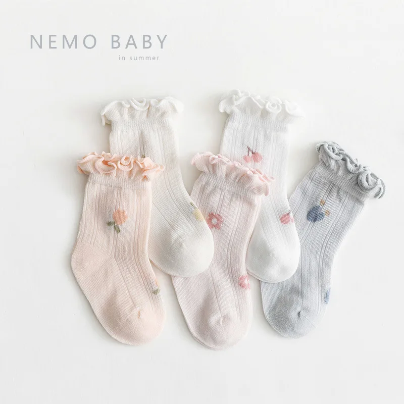 

Baby girl socks summer for newborns from 0-5Y children's fishnet sock Mesh Cute Toddler Socks Baby Clothes Accessories