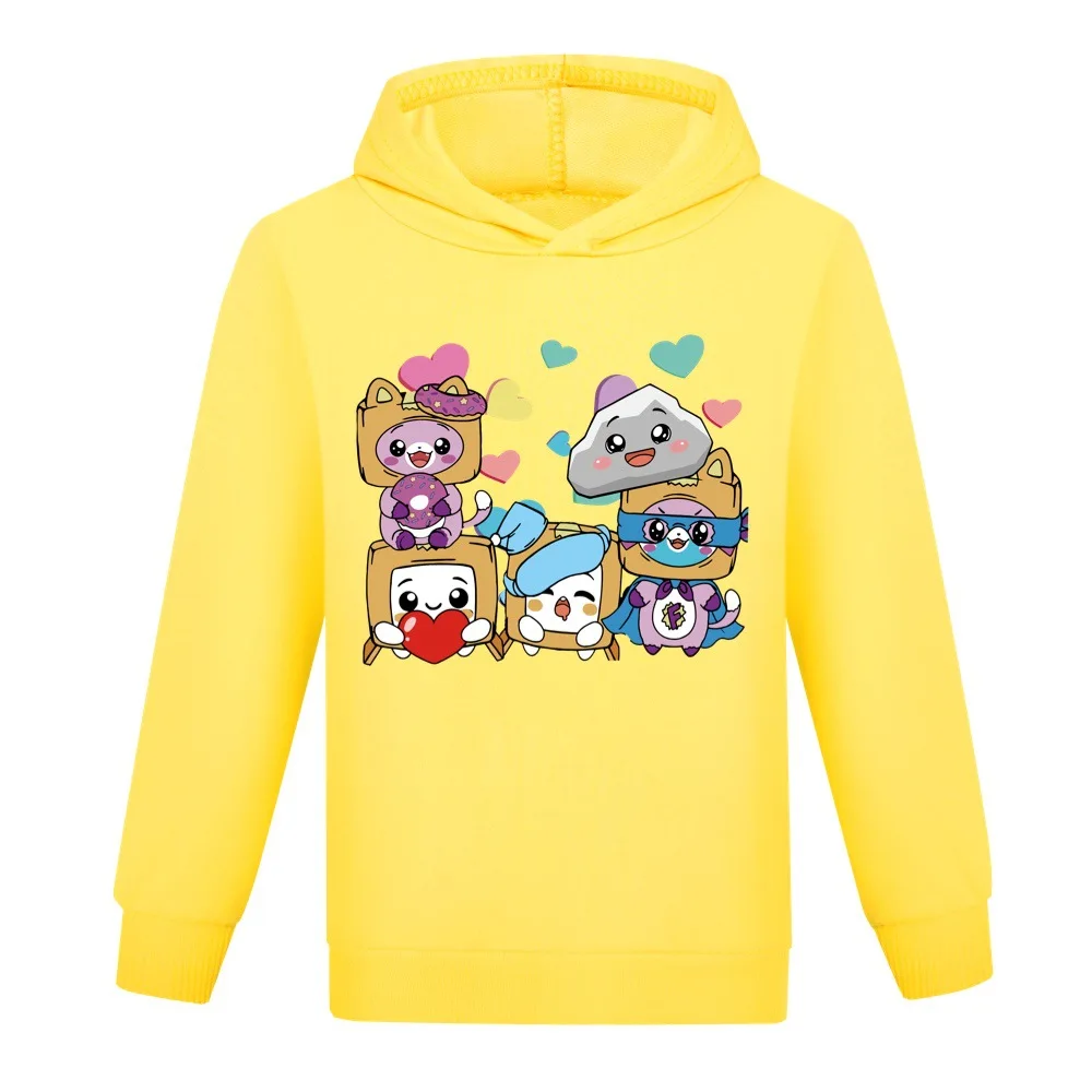 

2-15Years Old Children lankybox Sweatshirts Spring Autumn Baby Girls Boy Hoodie Long Sleeve T-shirt Kids Clothes Toddler Tops