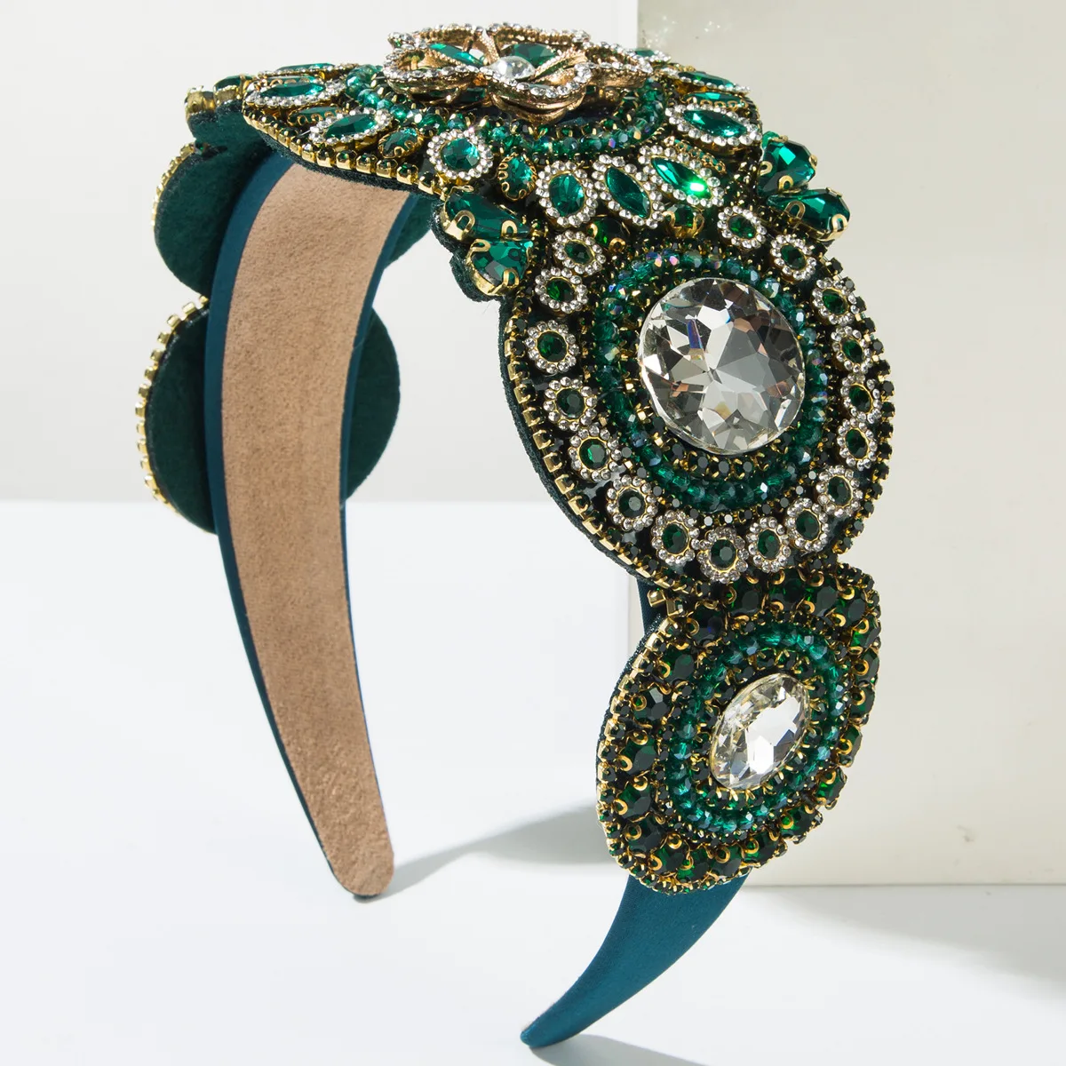 Женская повязка на голову со стразами в стиле барокко