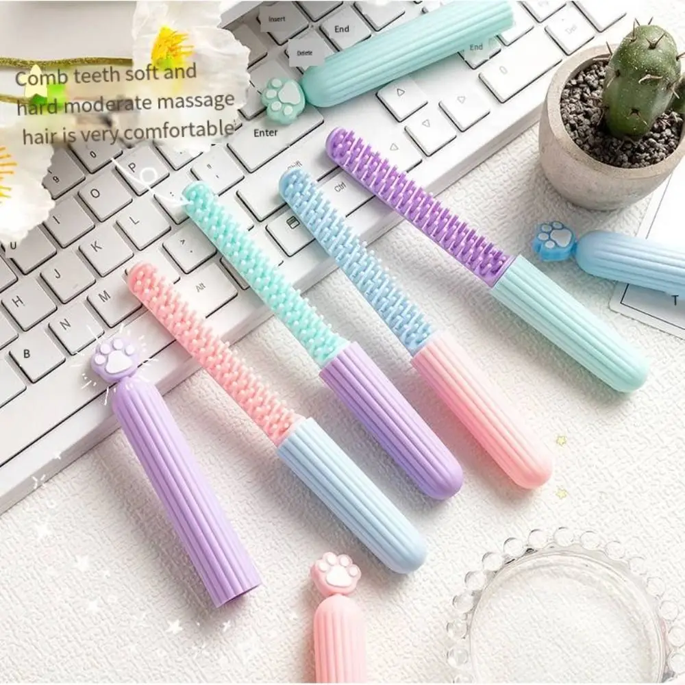 Cartoon Pen Comb Suitable For Domitory Travel Comb With Lid Girls Comb