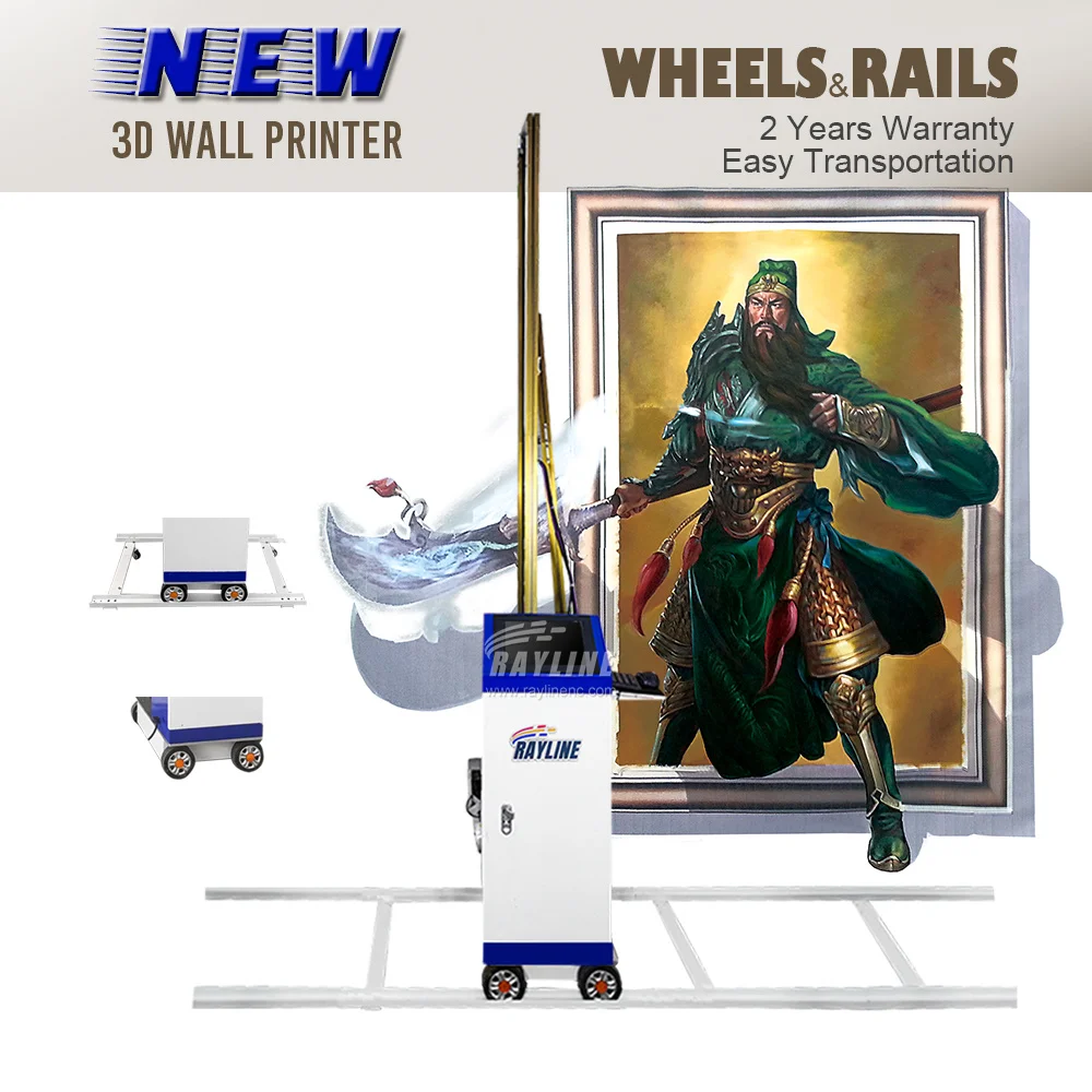 3D автоматический вертикальный УФ-принтер Rayline для домашнего декора прямая