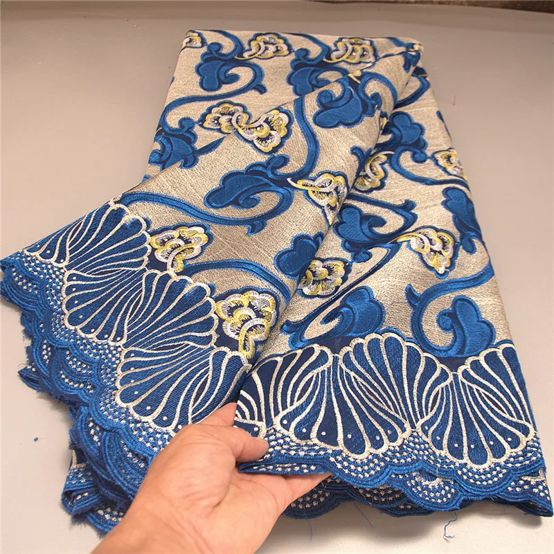 

5 ярдов, швейцарская вуаль, кружевная ткань, новейшая Тяжелая вышивка бисером, африканский 100% хлопок, популярный Дубайский стиль для вечерни...