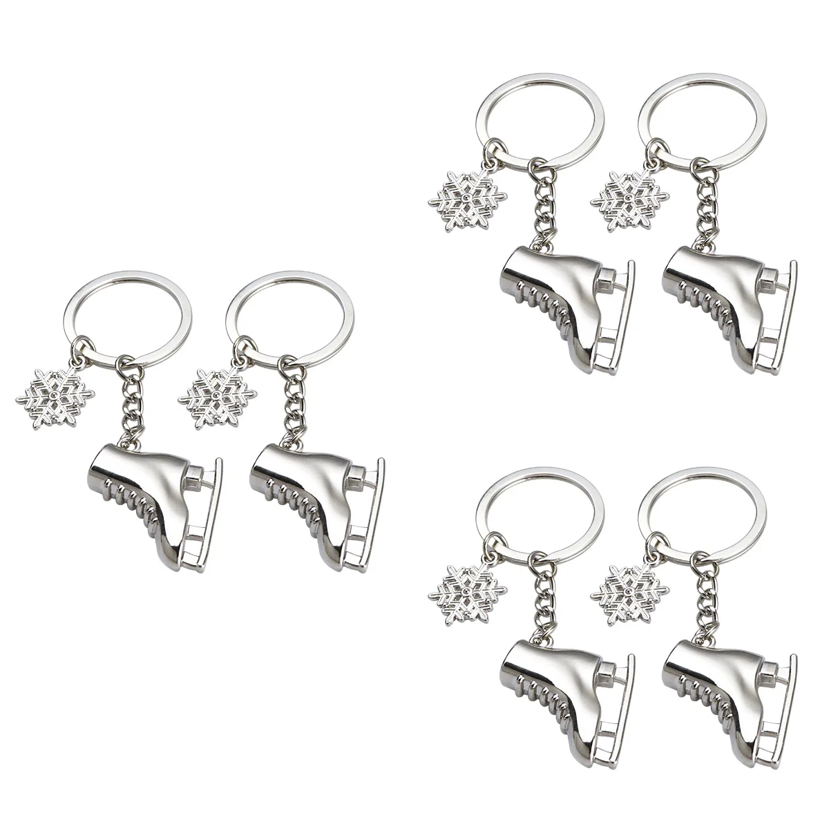 

6 Pcs Shoe Keychain Keyrings Car Keys Decorative Keychain Skate Shoes Car Pendant Keychain Zinc Alloy Key Ring Student