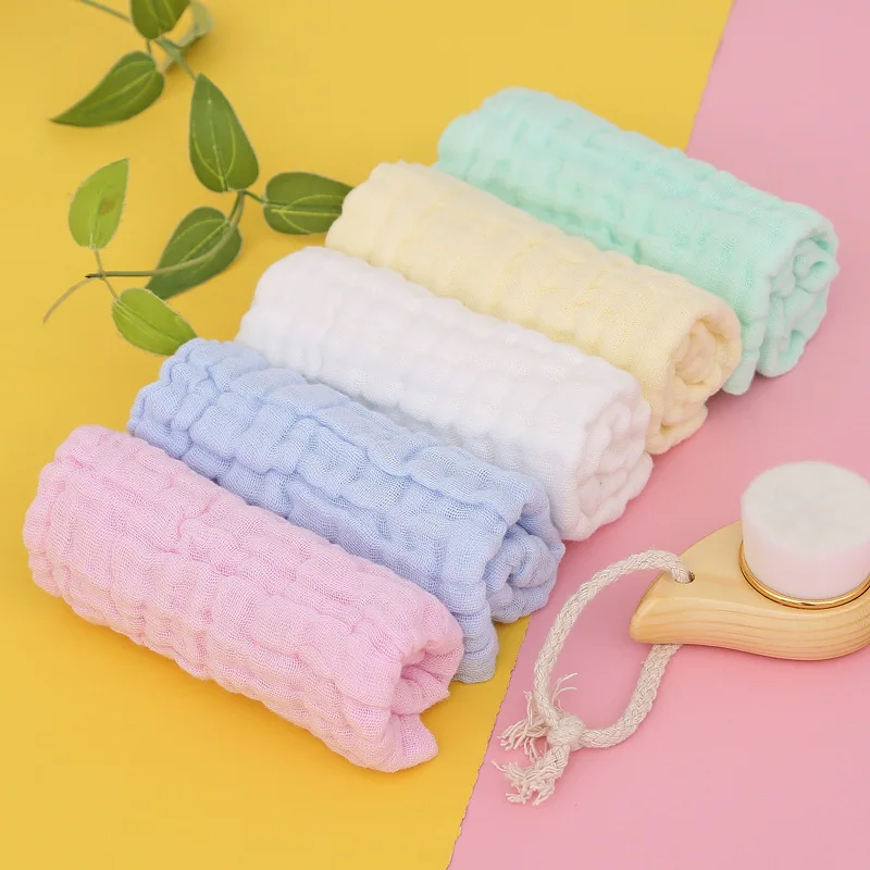 

5Pcs Baby Infant Towel Bath Towels Children Face Washcloth Cotton Hand Wipe Gauze for Bathing Feeding Kids Handkerchief 30x30cm