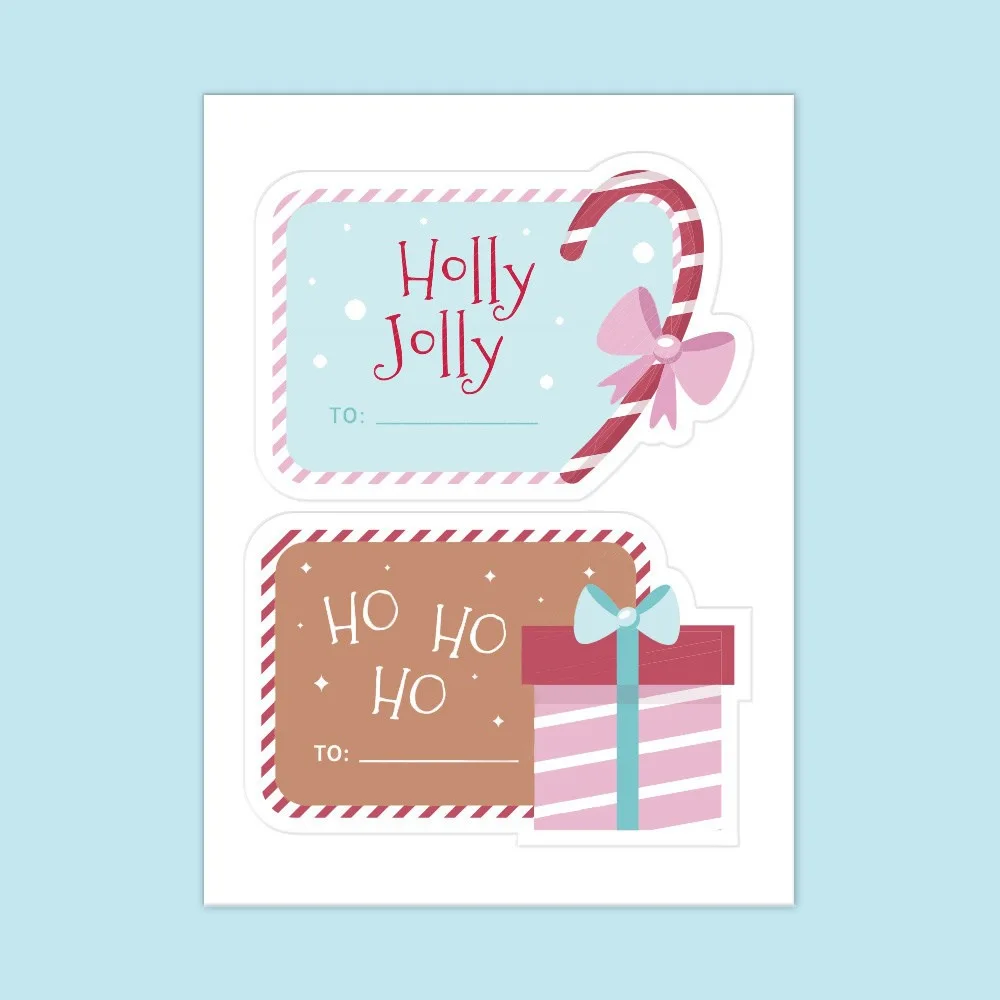 Новогодние стикеры из бумаги