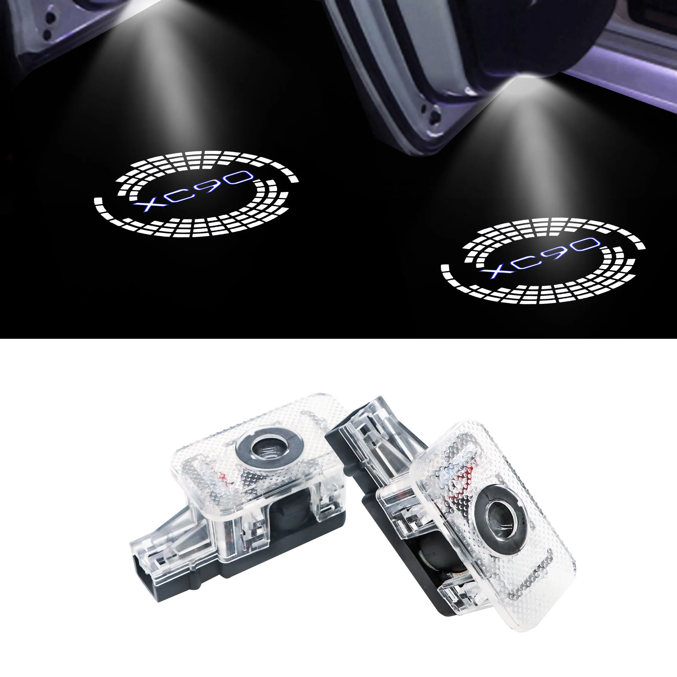 

2Pcs Car Door Welcome Light Logo For Volvo XC90 LED Laser Projector Lamp Ghost Shadow Light Car Door Light