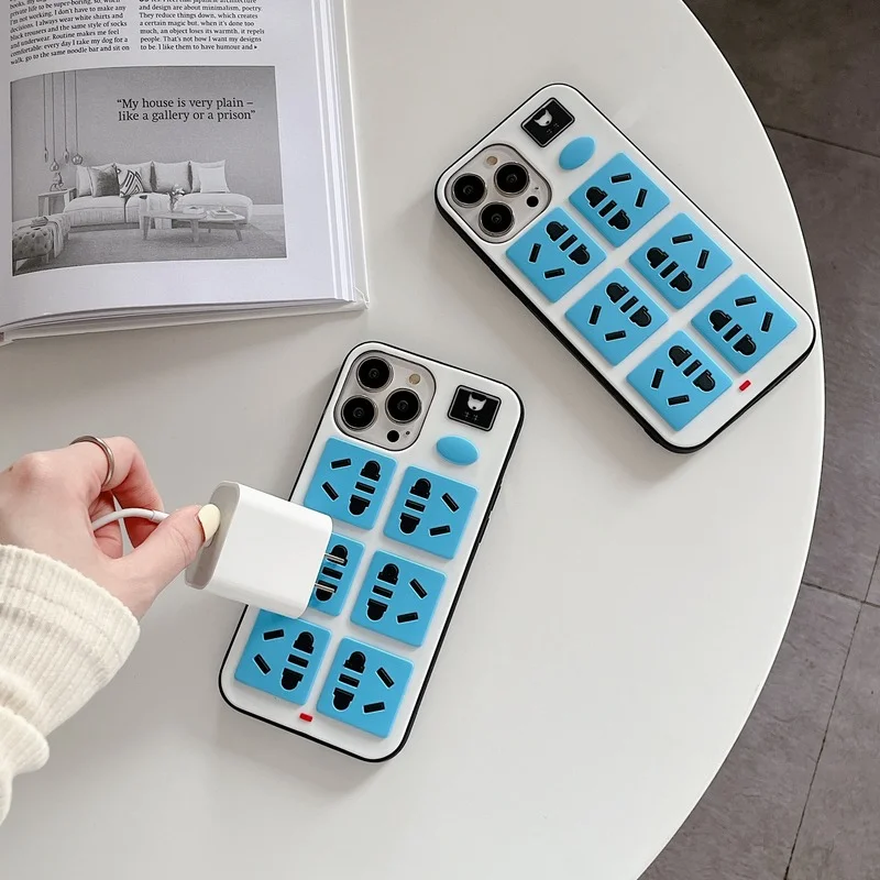 

Creative Socket Controller Phone Case Cover for IPhone 7 8 Plus 11 12 13 Pro X XR XS Max Shockproof Cases for IPhone 13 Case