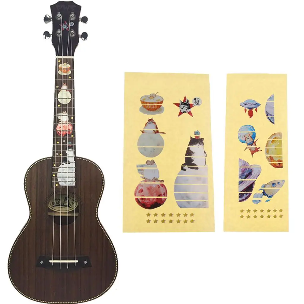 Tooyful укулеле Uke Mini 4 String инкрустация гитары наклейка маркер грифа Decal
