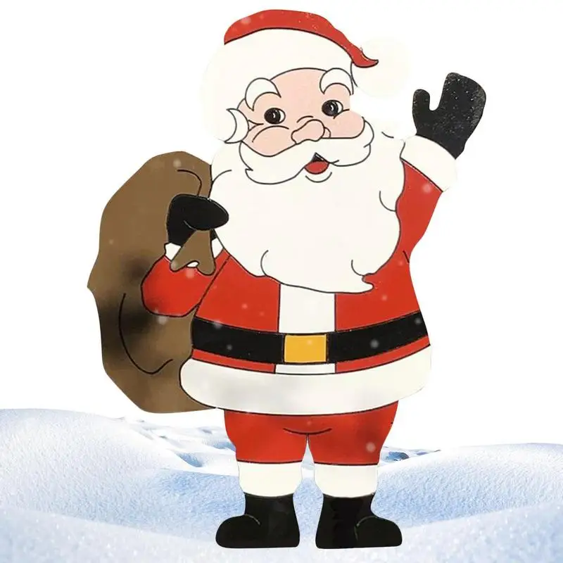

Christmas Yard Signs Santa Claus Reindeer Snowman Christmas Stake Decorations Christmas Party Decorations Outdoor Wooden Signs