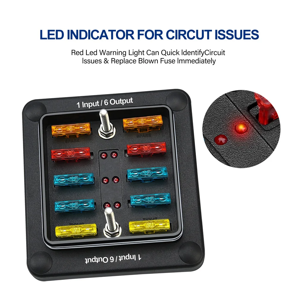 

None Fuse Waterproof Fuse Box Car Truck 100A 87*92*42mm Car Accessories ZH-1704A1 Fuse Shared Waterproof Fuse Box