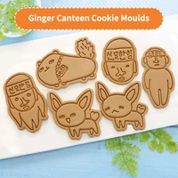 baking mold korean ginger canteen cartoon gingerbread man biscuit pastry tool home cookie fondant cake mold kitchen accessories