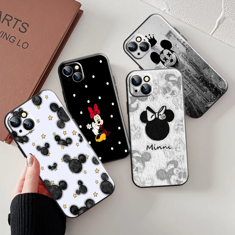 

Disney Mickey Mouse Phone Case For Apple iPhone 13 12 Mini 11 Pro Max XR X XS MAX 6 6S 7 8 Plus 5 5S SE 2020 Black Cover