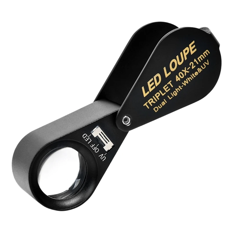 

Loupes 40X Glass Jeweler Loupe Loop Eye Magnifier Magnifying Magnifier Metal Body Dropshipping