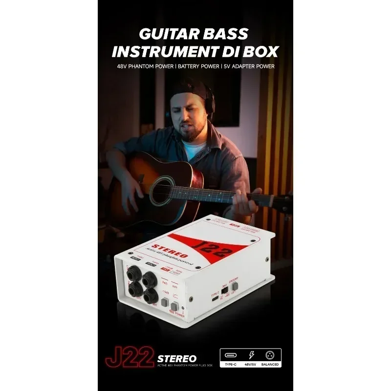 Для GAZ-J22 профессиональный двухканальный стерео 48 В фантомный источник питания с