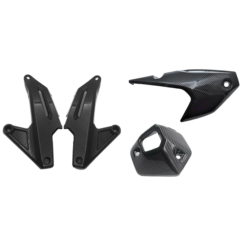 

2Pcs Exhaust Pipe Cover Carbon Fiber Grain For ADV150 2019-2020 & 1Set Cover Footstep Carbon Carbon Fiber Texture Guard