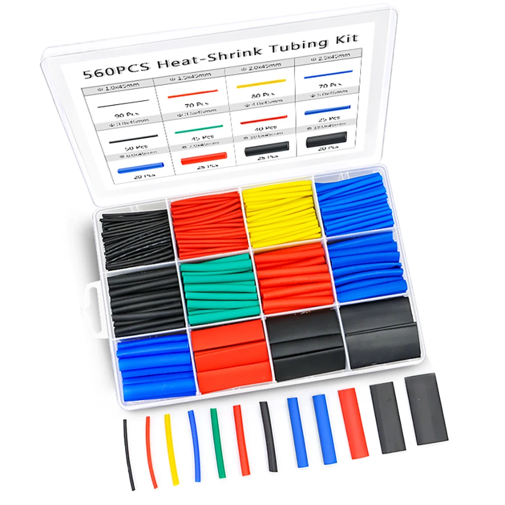 Термоусадочные трубки 2:1 560 шт