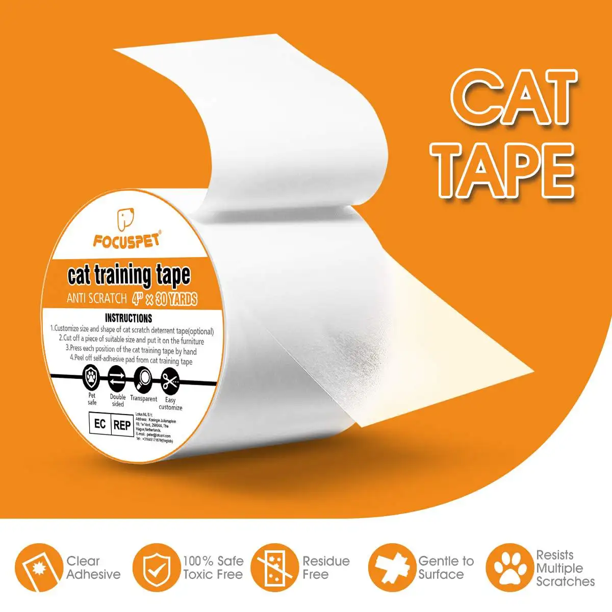 

Cat Pet Furniture Scratch Guard Couch Protector Anti-Scratch Deterrent Pad Tape