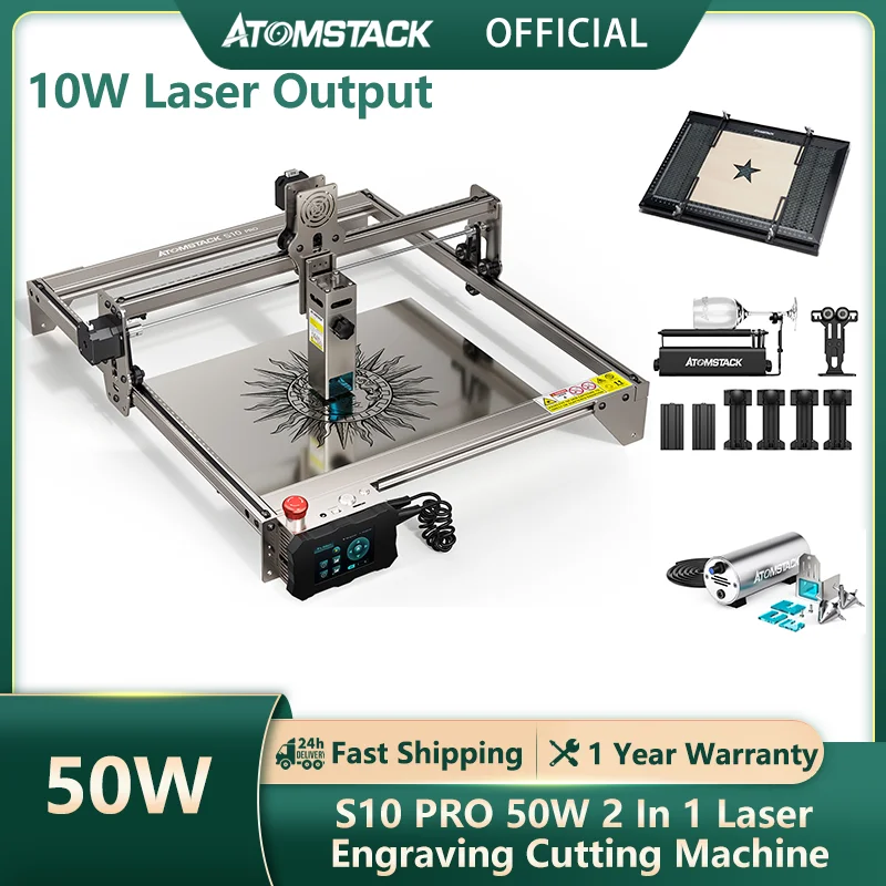 Лазерный гравер ATOMSTACK X7 A10 S10 Pro мощный станок с ЧПУ сделай сам для резки металла