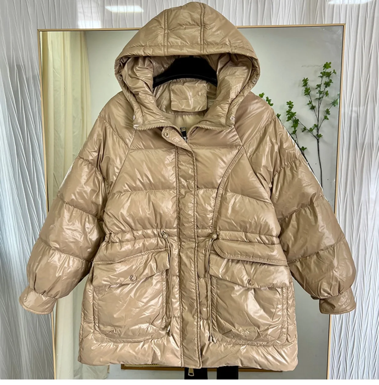 

2022 New White Duck Down Casual High-Quality Woman Down Jacket Winter Parkas Warm Solid Color Korean Fashion Women's Down Jacket