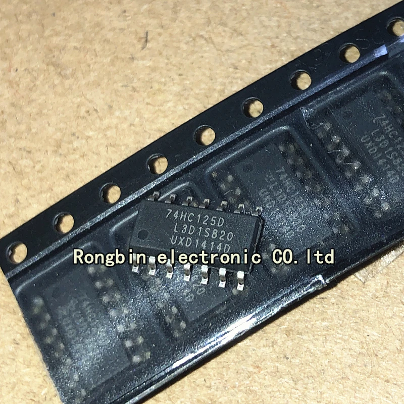 

10PCS NEW 74HC125D chip sop143.9 mm wide logic chip IC 74HC125 buffer SMD