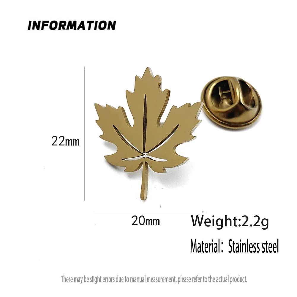 Золотая позолоченная брошь из нержавеющей стали