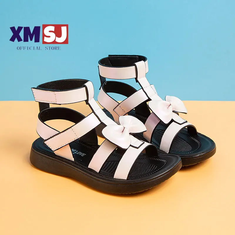 Children's shoes girls sandals summer new Korean bow fashion Roman shoes soft soled princess shoes little girls fashion shoes