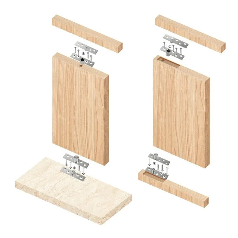 2pcs Stainless Steel Rotating Door Hinge 360 Degree Rotation Axis Up and Down Locating Shaft Hidden Pivot Supplies |