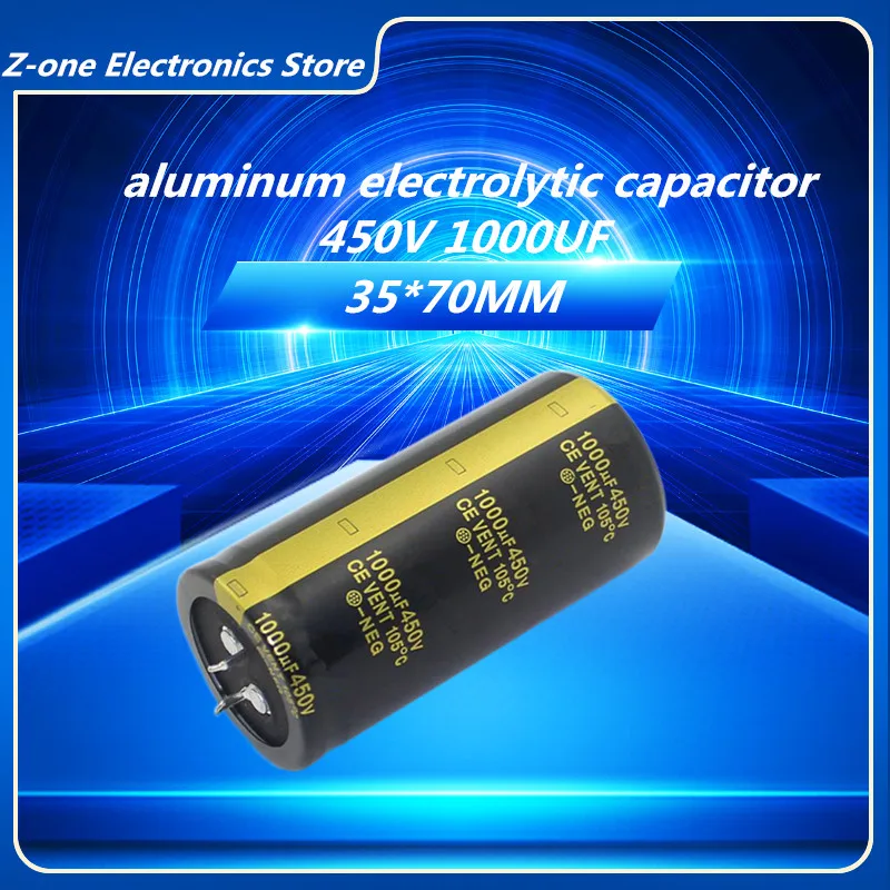 2-5pcs 450V1000UF 35X70mm High quality Aluminum Electrolytic Capacitor High Frequency Low Impedance 450V1000UF 35X70MM