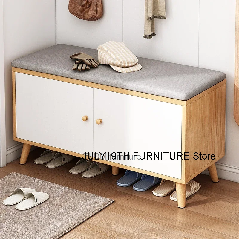 Многоуровневая полка для обуви домашнего хранения прихожей компактная скамейка