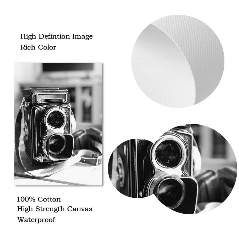 Черно-белая виниловая фотография настенная Картина на холсте винтажная ПЕЧАТНАЯ