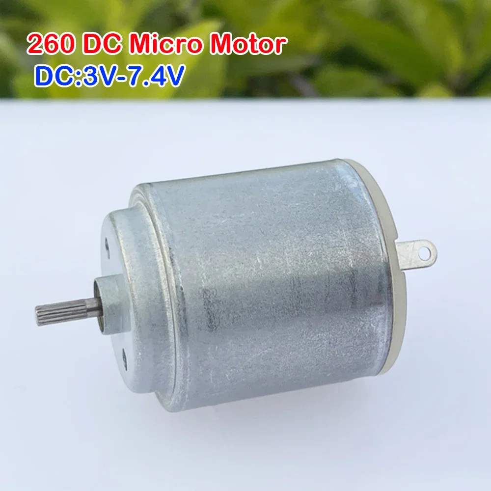 Micro 260 Двигатель 14500 об/мин Сильная магнитная угольная щетка DIY Маленький