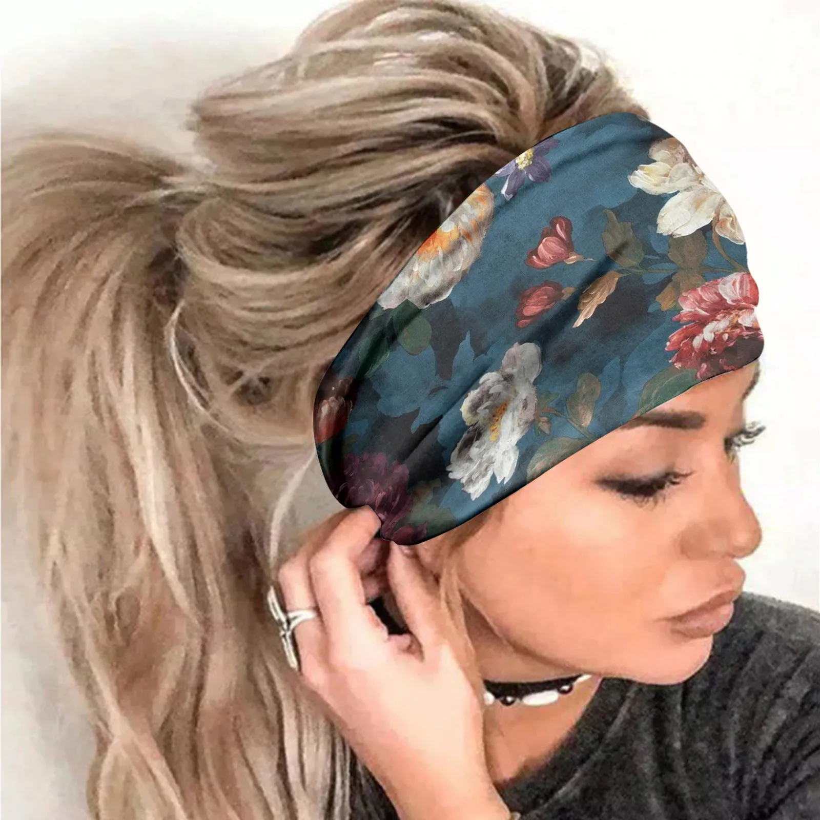 

Sports Head Hair Bands Gym Yoga Headband Women Men Elastic Vintag Headwrap 1pc Makeup Hair Hoop Hair Accessories Hiking Headband