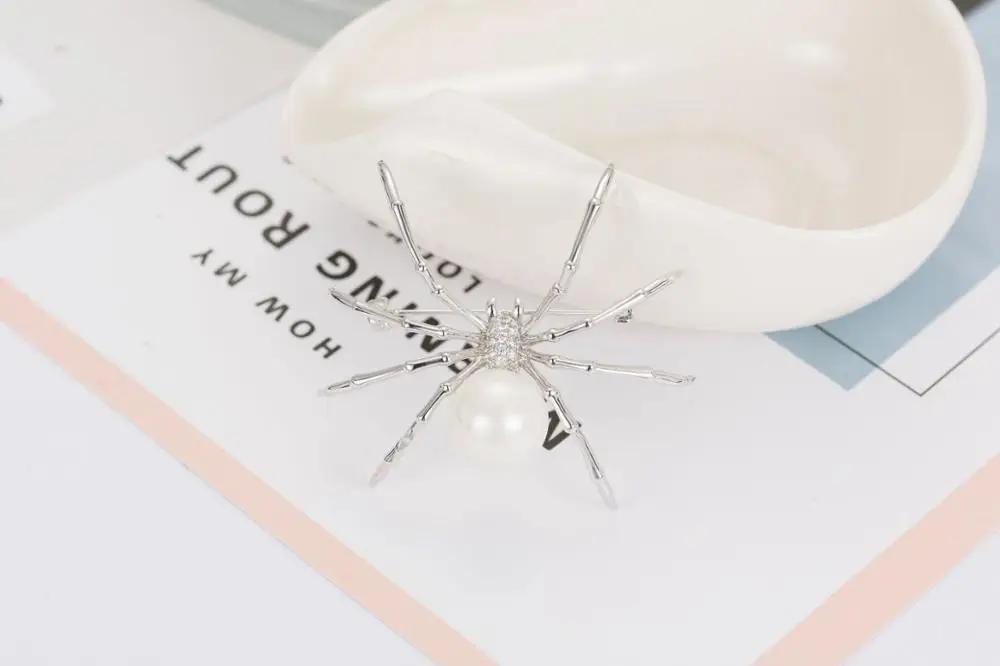 Преувеличенный античное серебро Цвет броши на булавке искусственный жемчуг