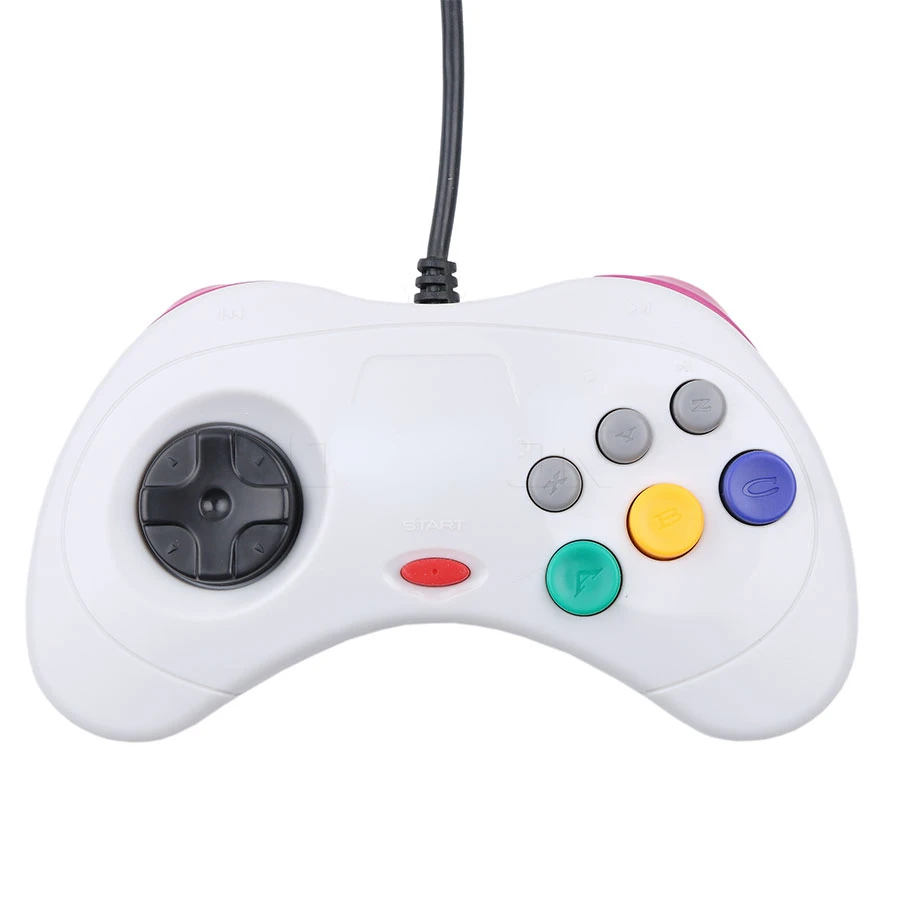 

1PCS USB Wired Gamepad 6 Buttons Game Controller JoyPad Joystick For Sega for Saturn System Style For PC for Mac