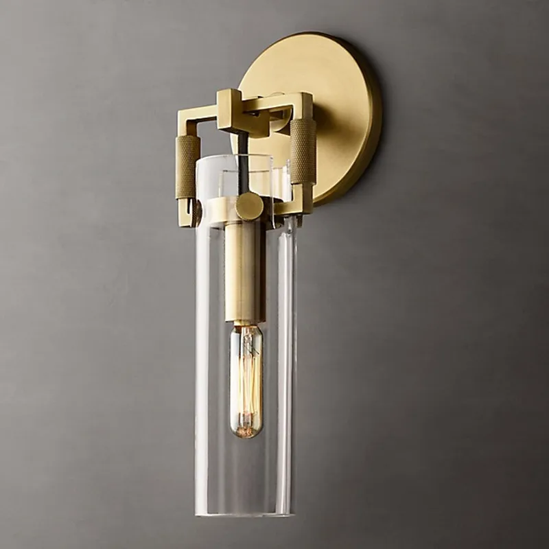 

American Edison E27 Led Wall Lamp Metal Wall Scones Glass Shades Brass Gold /Chrome/Black Wall Lighting Bedside Lamp Fixtures