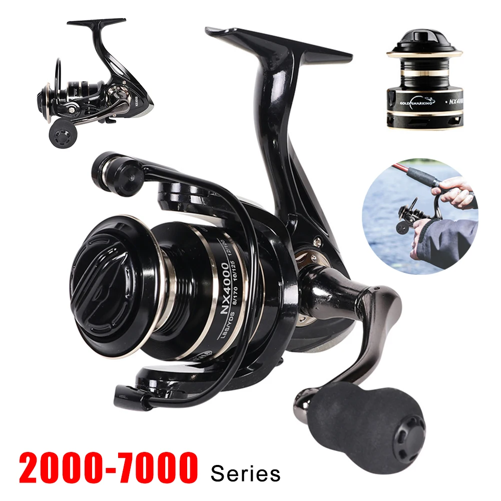 

Lightweight Fishing Reels NX2000-7000 Series Spinning Reel 5.2:1 Gear Ratio Carp Bass Freshwater Saltwater Fishing Accessories