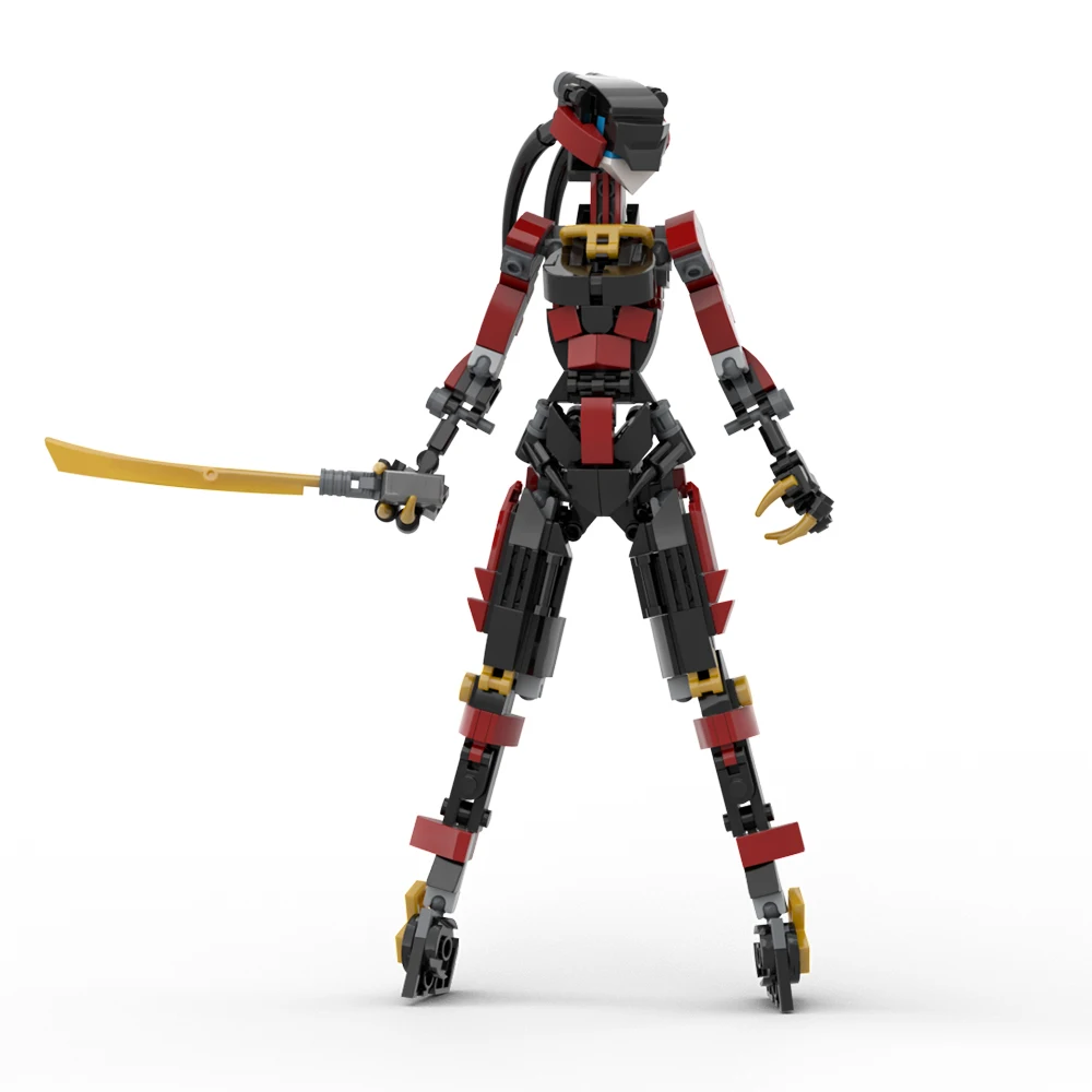 MOC Mecha Ninjas Девушка Самурай Робот Строительные блоки Машины Воины Женский робот