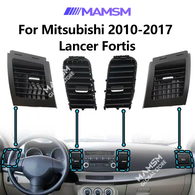 Фото Вентиляционное отверстие кондиционера для Mitsubishi Lancer Fortis 2010-2017, аксессуары для автомобиля, решетка панели воздуховода кондиционера №1