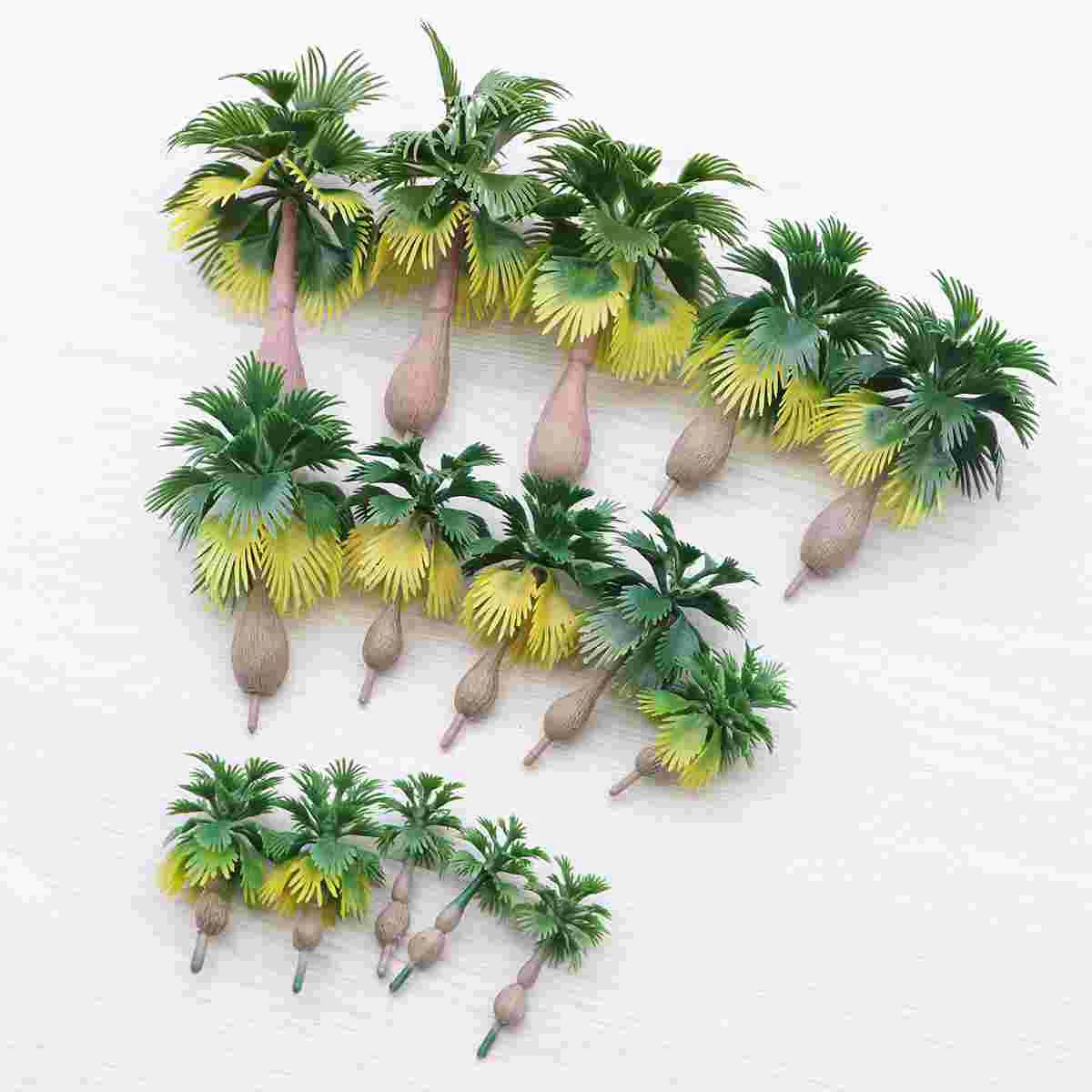 

15 Pcs Coconut Tree Miniature Palm Trees Faux Plants Indoor Mini Palm Tree Cake Decorating Trees Artificial Succulent