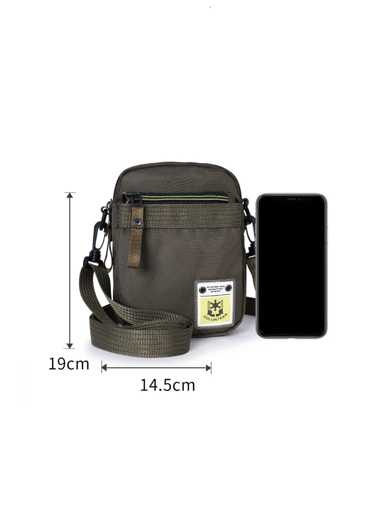 Volunteer Shoulder Bags for Men 2023 New Fashionable Large Capacity Phone Hiking Light Weight Vintage Crossbody Bags 1747-09
