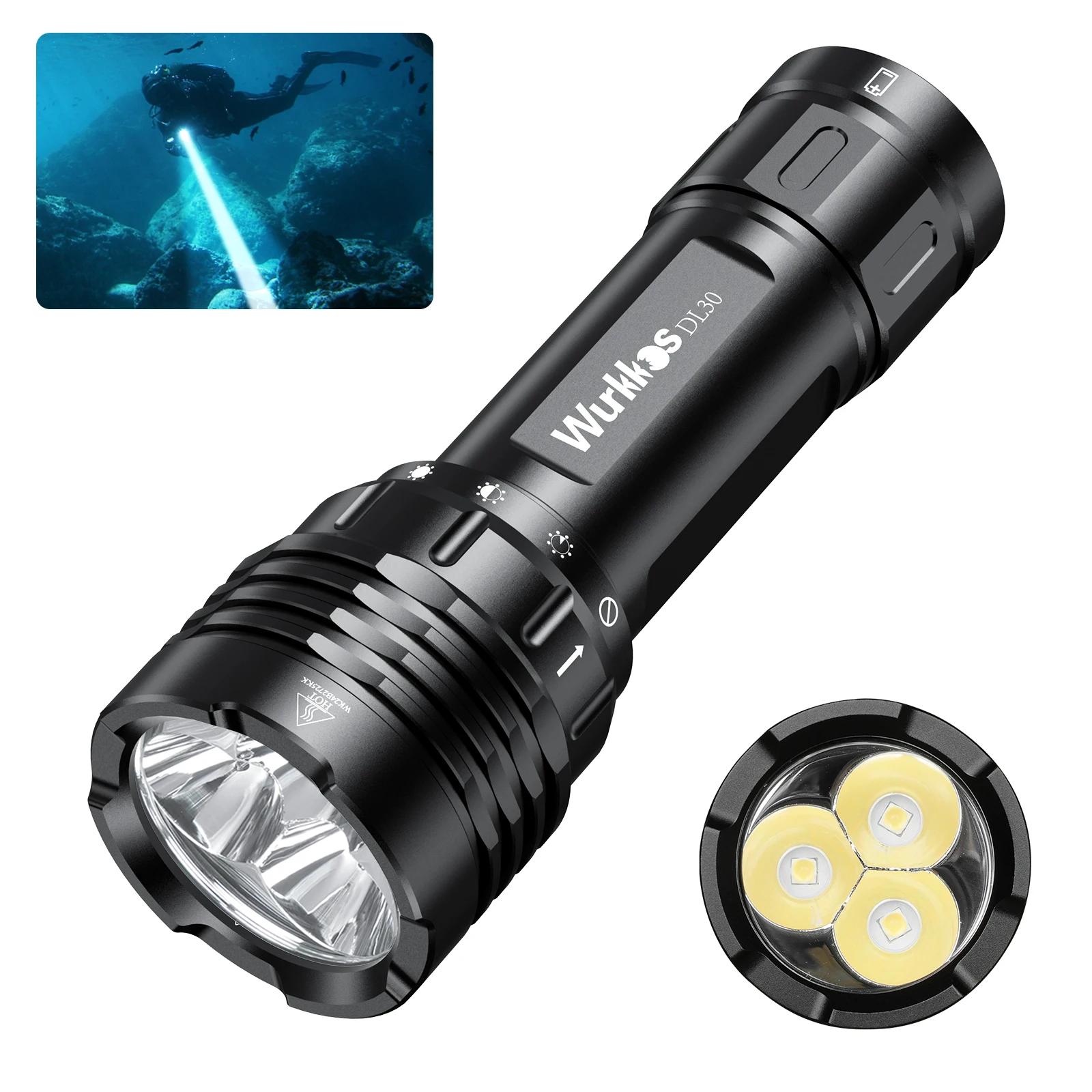 

Wurkkos DL30 профессиональный водонепроницаемый фонарик