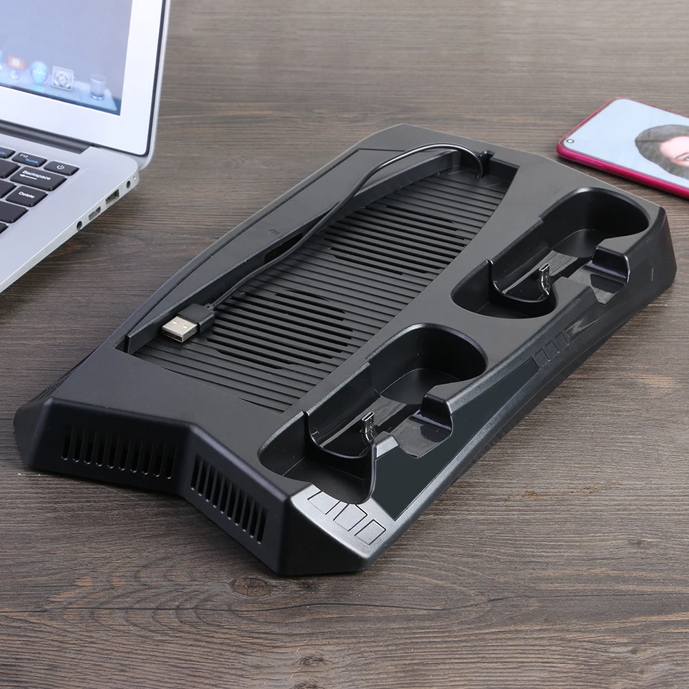 

Зарядная станция с двойным USB-контроллером, зарядное устройство для PS5 /Digital Edition с охлаждающим вентилятором, двойной контроллер, зарядное ус...