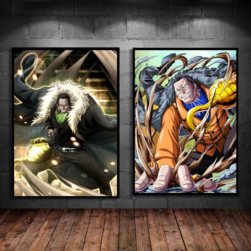 

Canvas Prints One Piece Sir.Crocodile Aesthetic Poster Wall Decoration High Quality Art Home Room Painting Birthday Gifts